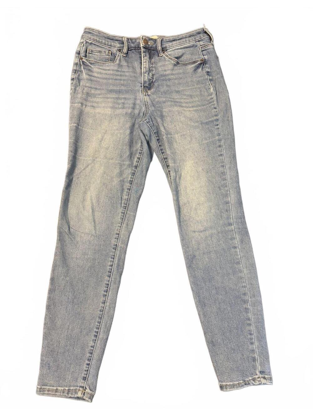 Crown & Ivy Womens 8 High Rise Skinny Jeans Light Wash Stretch Denim